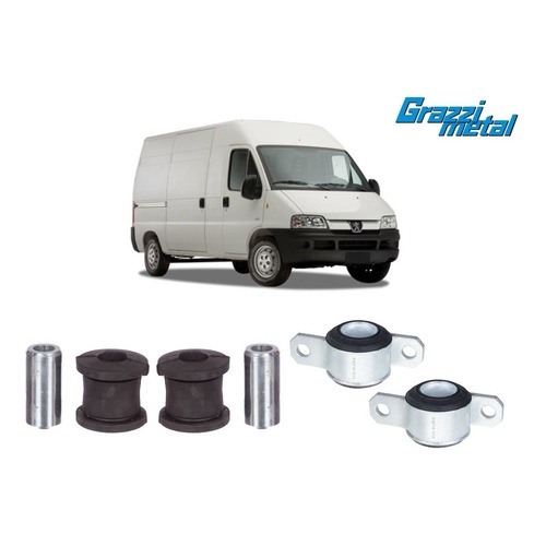 Jogo Kit Bucha Bandeja Dianteira Ducato Boxer Jumper 2 Lados
