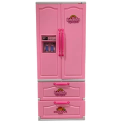 Mini geladeira infantil 3 portas; casinha de boneca
