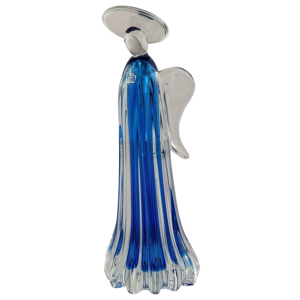 Anjo de Murano Grande - Cristais São Marcos - Cor Azul