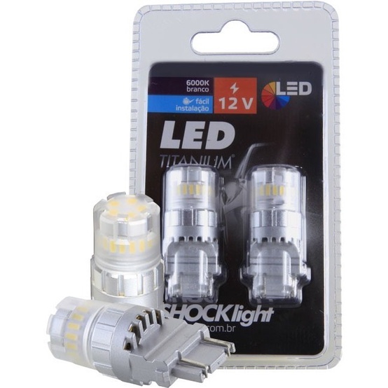 Par Lâmpada Led Titanium T25 2 Polos 3157 Shocklight - (SLL-3157T-BC)