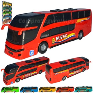 Ônibus De Brinquedo Plástico 24,5cm Buzão Realista