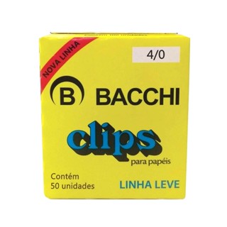 Clips galvanizado NR 4/0 com 50 unidades Bacchi