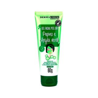 Gel Facial Peel Off Pepino e Argila Verde Dermachem - 60g