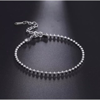 Pulseira Mini Bolinhas Aço Inox Prata Ref 1023