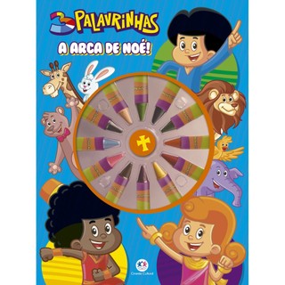 Livro Giz de cera 3 Palavrinhas - A arca de Noé em Oferta na Shopee