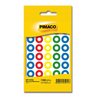 Reforço colorido autoadesivo OP4433 com 150 unid Pimaco