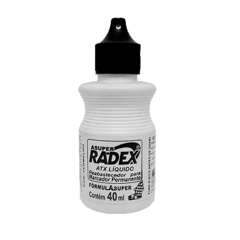 Tinta para pincel atômico 40ml Preta Radex - Stationery