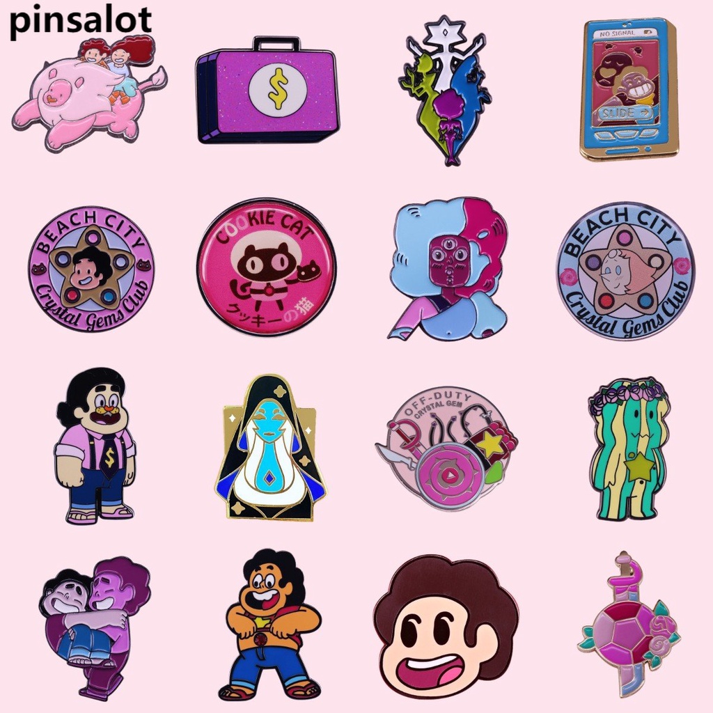 Melhor Qualidade Steven Universo Cartoon Pins Esmalte Broche Colecionador De Lapela Menino Crachás Homens Mulheres Adornar Presentes Atacado