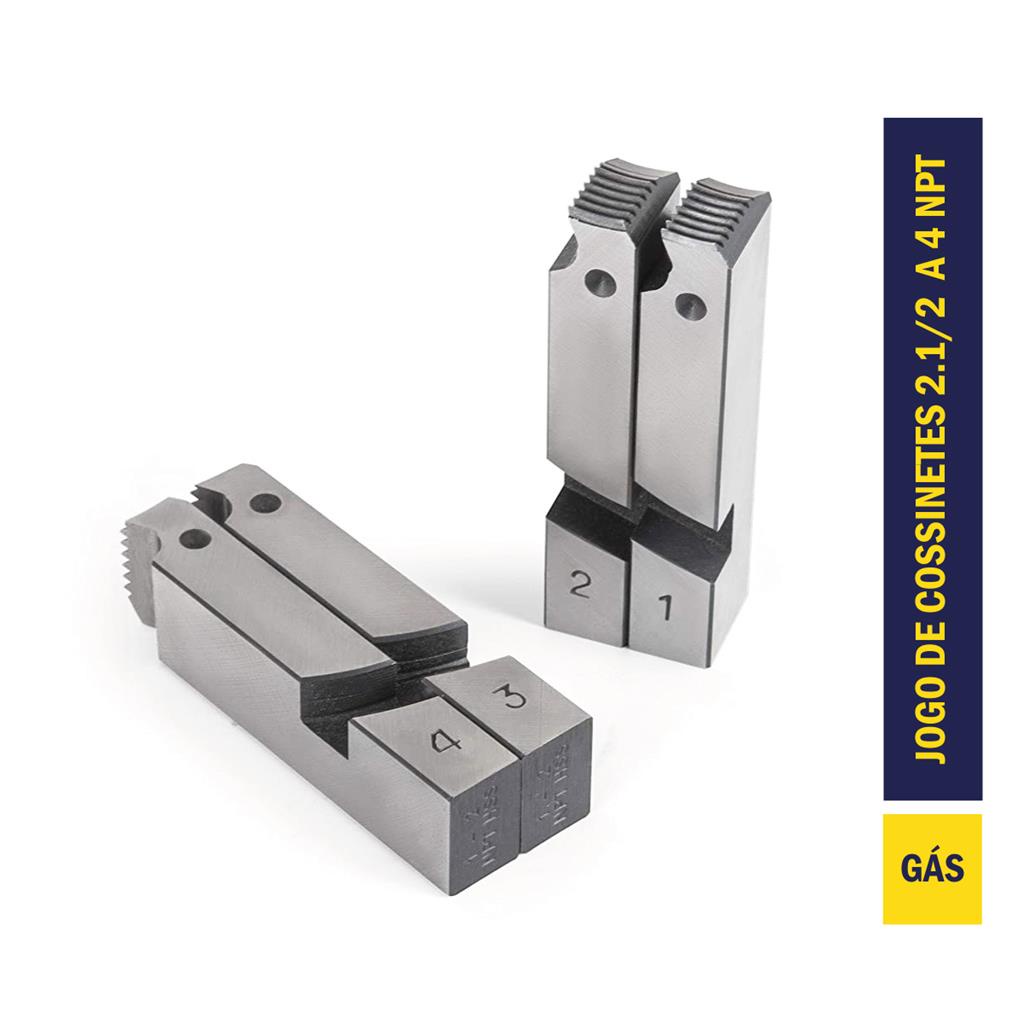 Jogo de Cossinete NPT 2.1/2" a 4'' Com 4 Unidades Para Rosqueadeira Merax e Tander