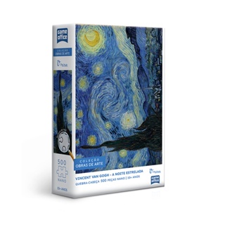 Quebra Cabeça 500 Peças Vincent Van Gogh A noite estrelada Quebra Cabeça Nano em Oferta na Shopee