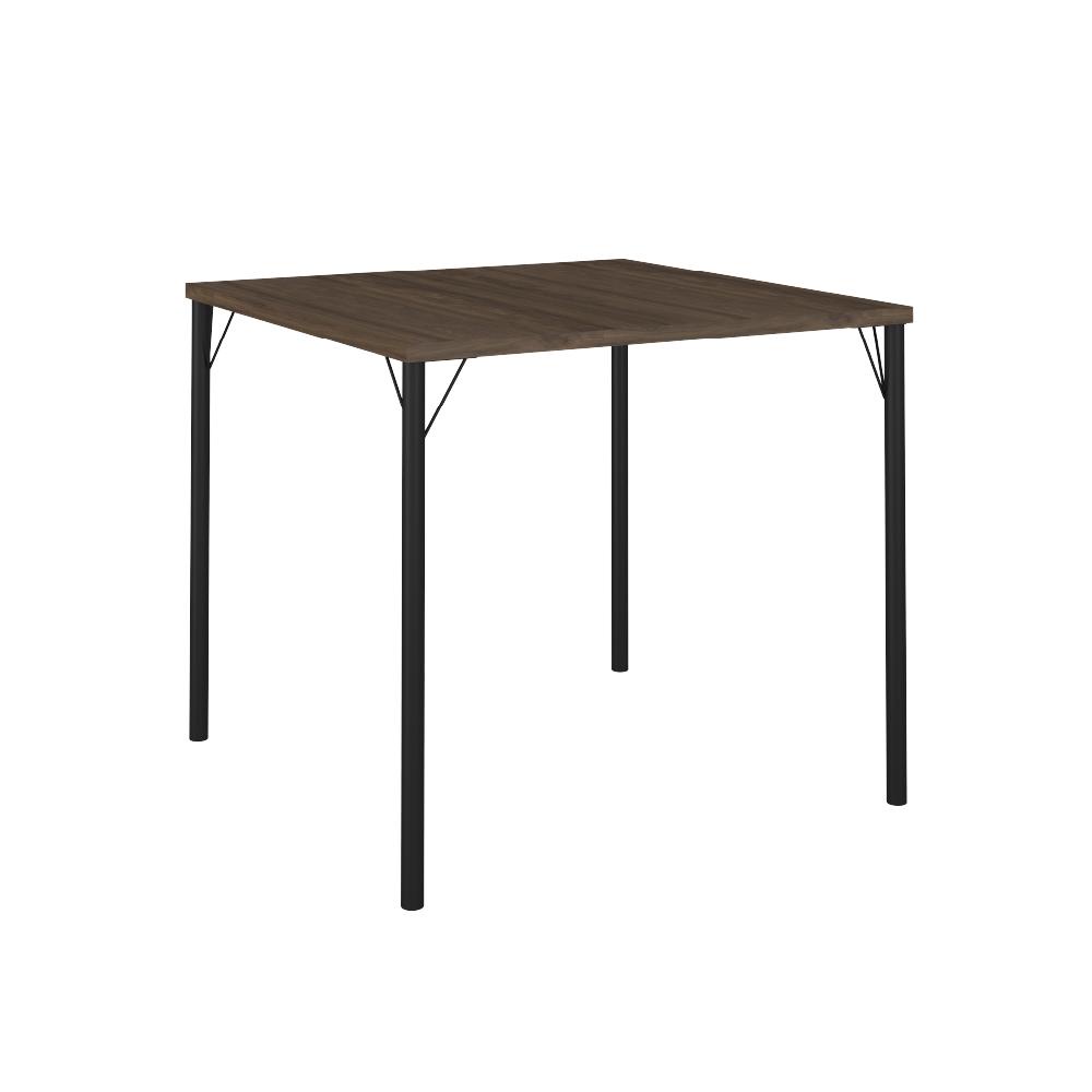 Mesa de Jantar Tampo Madeirado e Tubos Preto Carraro - Home & Living