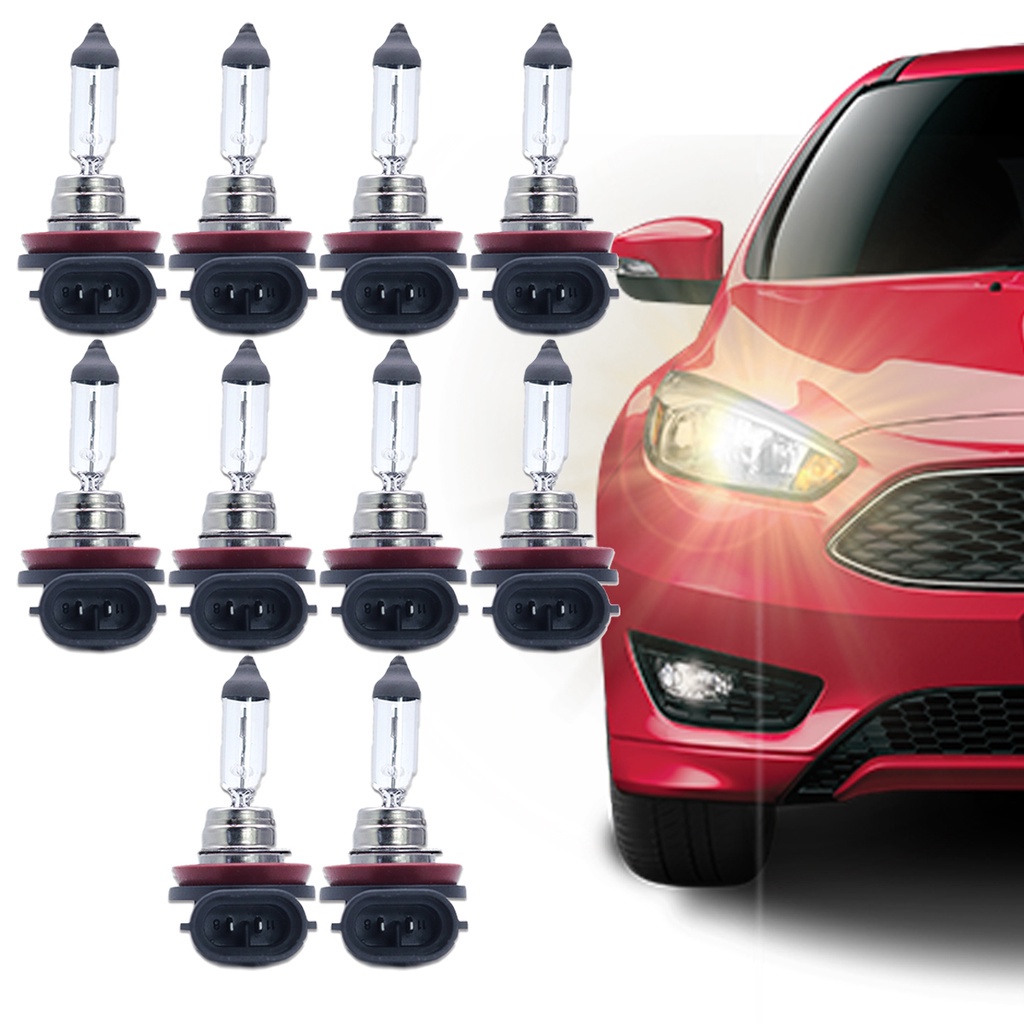 Kit com 10 Lâmpadas Automotiva Halógena (0315) H11 12v 55w Para Farol de Carro - Spare Parts and Accessories for Vehicles