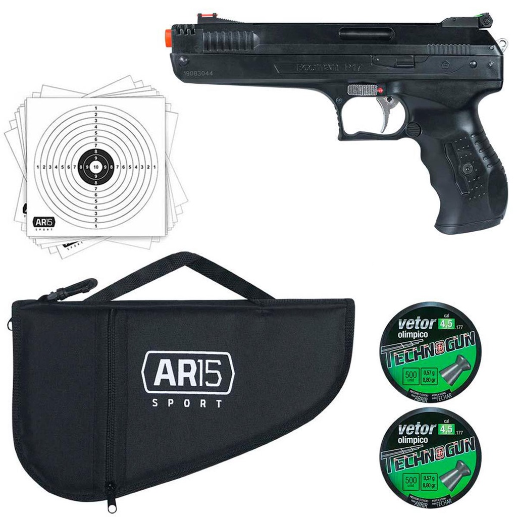 Pistola Pressao Beeman 2004 Chumbinho Calibre 4.5 +Capa AR15 em Oferta na Shopee