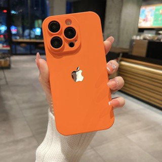 Capa Laranja iPhone Orange Ultra Fina Para 11 12 13 14 Pro MAX Traseira À Prova De Choque