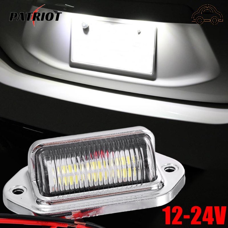 6-LED Placa De Luz Com Parafusos Acessórios Universais De Iluminação Para Veículos RV SUV Traseira De Reboque De Caminhão Lâmpada Branca Ultra Brilhante Segurança Automóveis