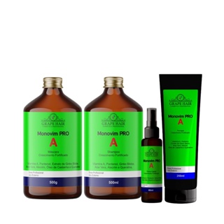 Monovim Pro A Kit Crescimento Capilar Shampoo Mascara Tônico e Pomada