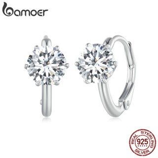Bamoer Instrumento Teste 100 % Diamante 925 Sliver Sterling 1ct Brincos Moissanite Estilo Clássico Para Mulheres Presentes De Casamento