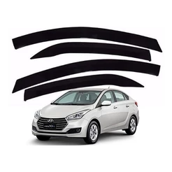 Calha de Chuva Defletor Slim Hyundai Hb20 Sedan 2013 a 2019 4 Portas Ecoflex