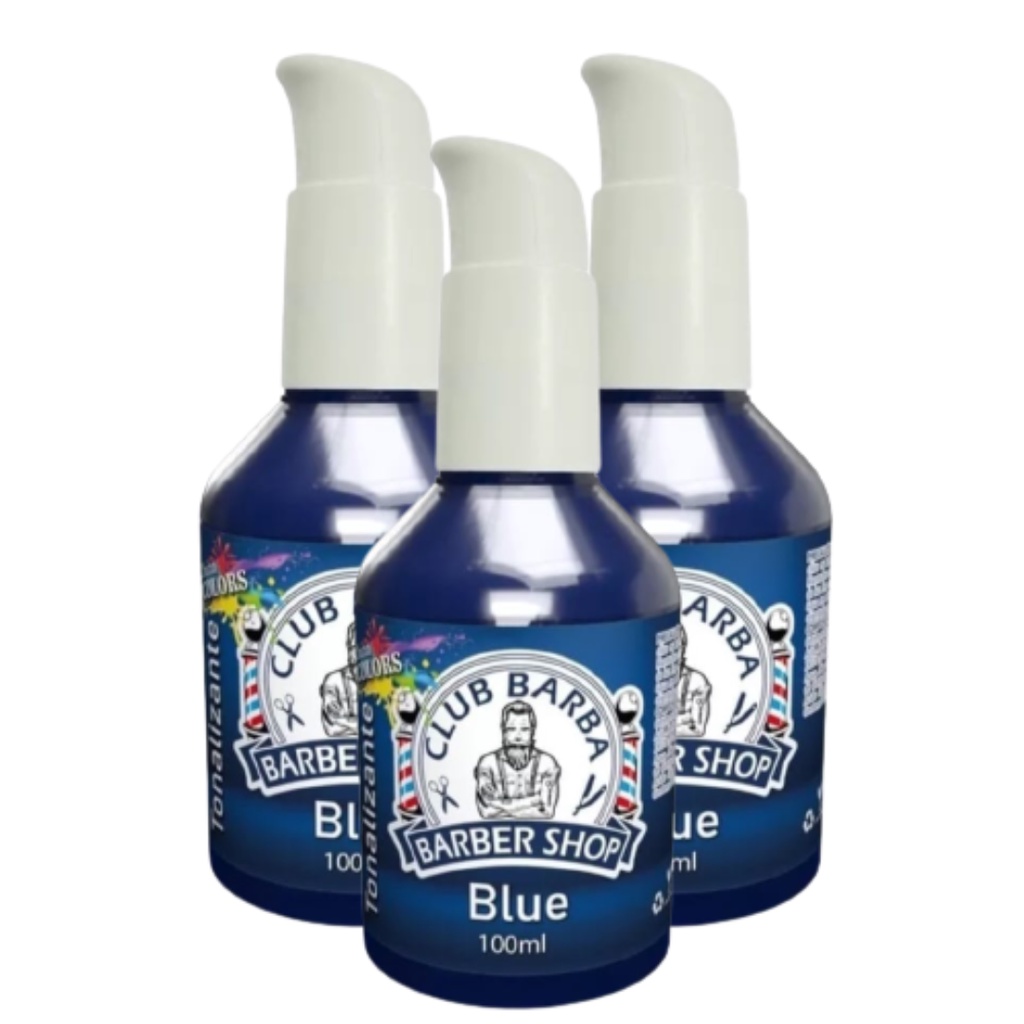 3 Máscara Matizadora Tonalizante Azul Royal  100ml