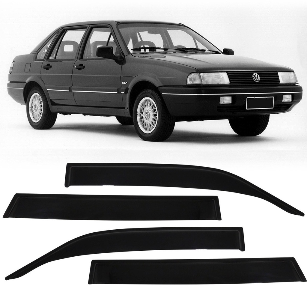 Calha De Chuva Defletor Vw Santana 1992 A 1998 4 Portas Acrilico Fume Tiger VW3548