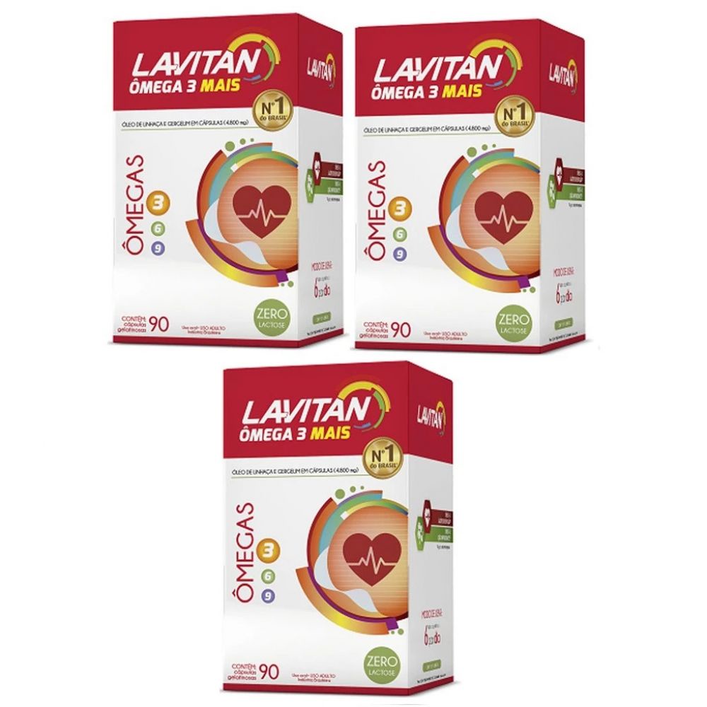 Kit de Suplementos Ômega 3 da Lavitan