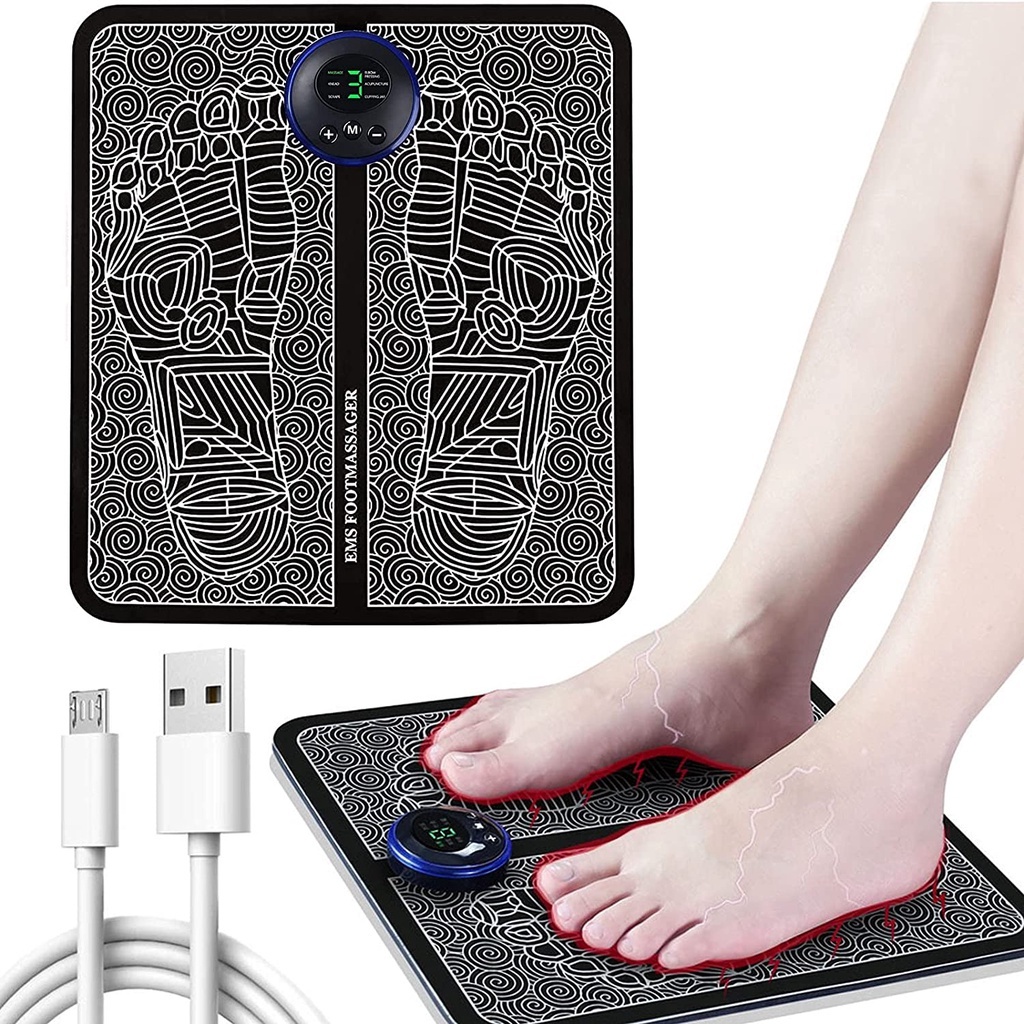 Tapete Massageador de Pernas Massageador De Pés Elétrico Relaxamento Muscular Pro Massageador de Fisioterapia EMS