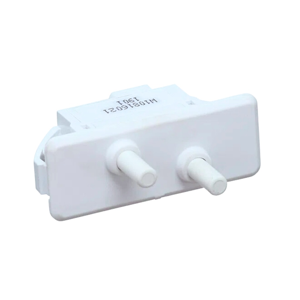 Interruptor Duplo Branco Luz Geladeira Brastemp E Consul W10816021 W11510292 - BRE57/58/59 BRV80 BRE80 BRE85 BRM55/56/57/58/59 CRM50/56 Original