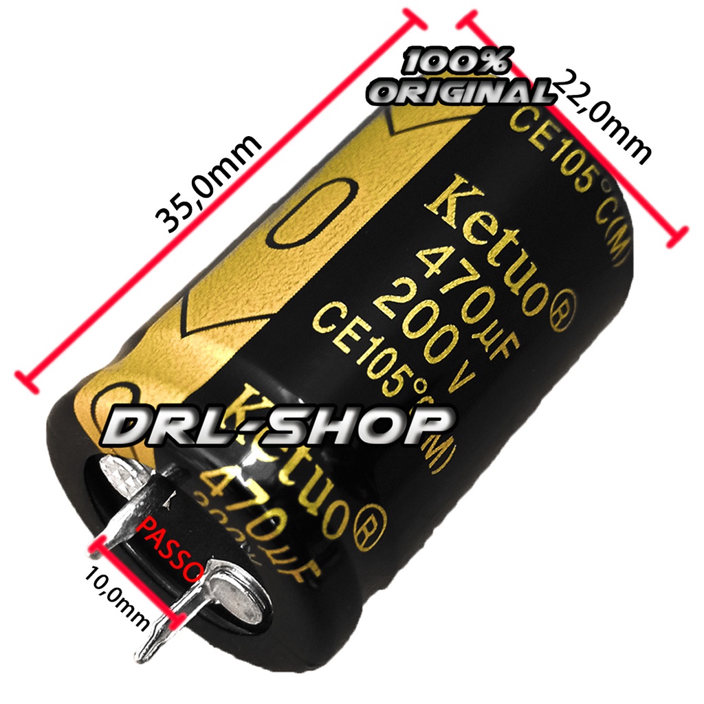 Capacitor 470uf 200v 105°C Usina Stetsom Jfa Taramps Ketuo