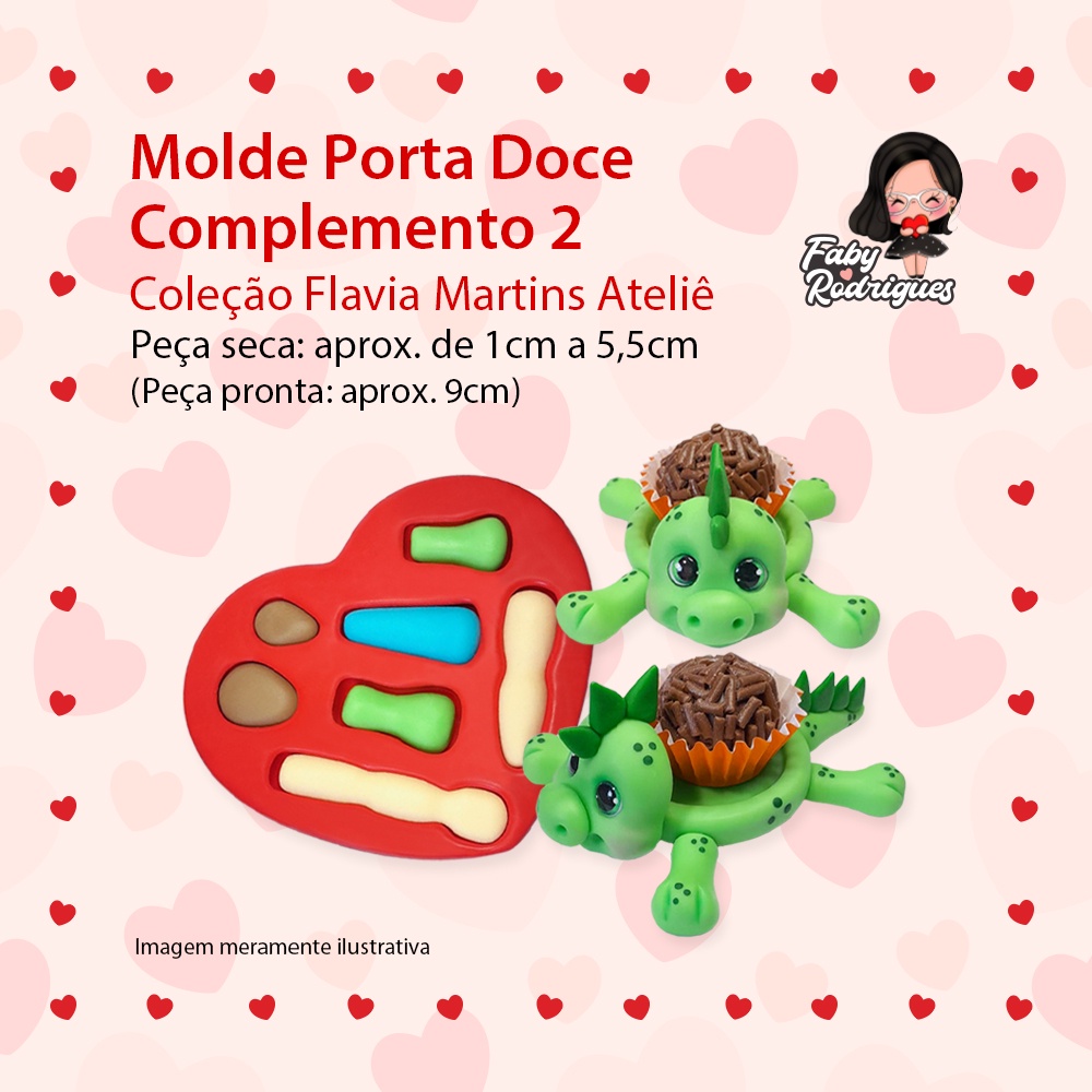 Molde de silicone Porta Doce Complemento 2 - Flavia Martins Ateliê