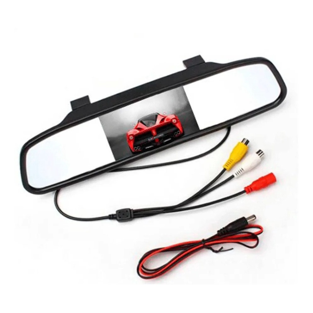 Espelho Visor Retrovisor Interno Monitor Com Tela Lcd Para Camera De Re