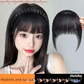 Peruca HUISHU Franja Grampos De Cabelo Feminino Com Extensina Para