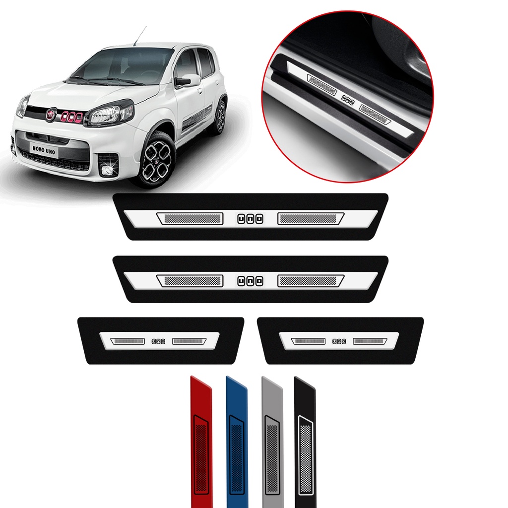 Soleira de Porta na Cor do Veículo para Fiat Novo Uno 2010 em Diante