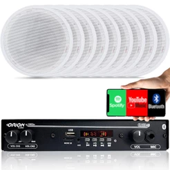 Kit Som Ambiente Amplificador Bt Fm +9 Arandelas Gesso Teto
