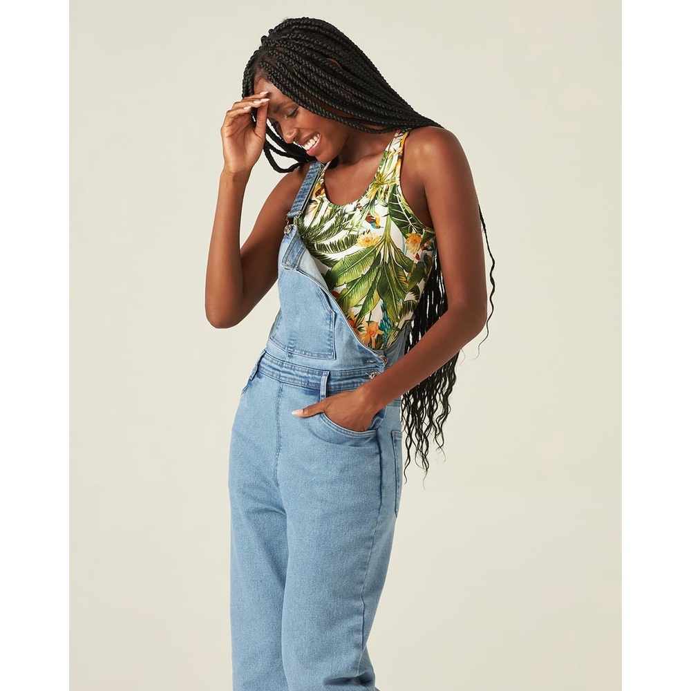 Regata Feminina Tropical Em Viscose Stretch em Oferta na Shopee