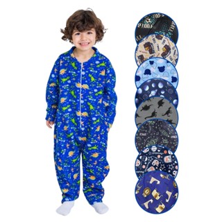 Macacão Infantil Menino Bebê de 1 a 14 anos Moletinho Flanelado Felpudinho de Manga Longa para Frio Inverno com Zíper