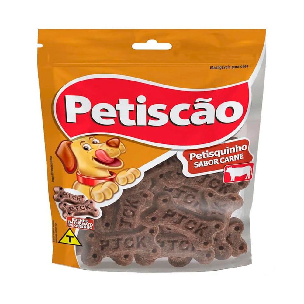 Bifinho Mastigável Petisquinho Para Cães Sabor Carne 250g - Pets
