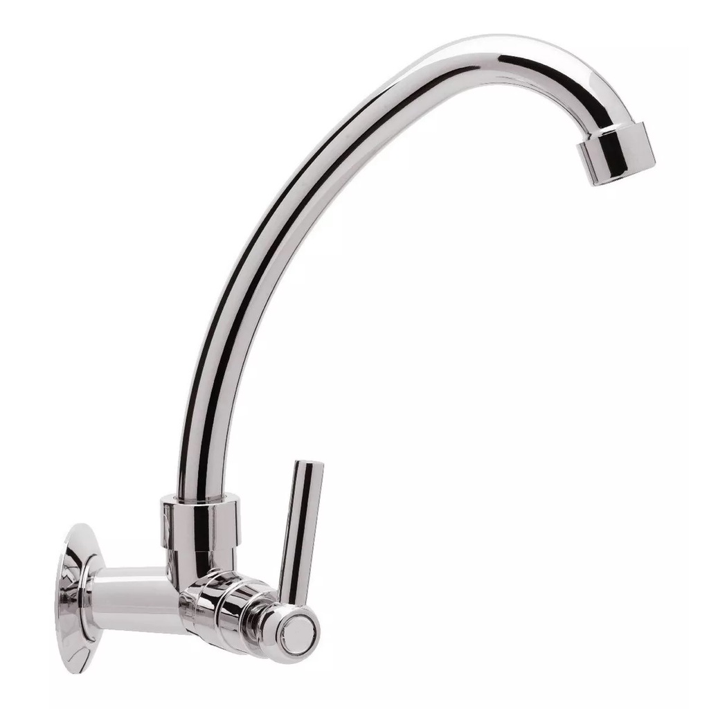 5168 C80 - Torneira cozinha ou banheiro PAREDE Bica Móvel ABS CROMADA  1/4 VOLTA em Oferta na Shopee