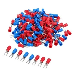 1000un Kit Terminais Garfo Forquilha Pré Isolado 0,5 A 2,5mm