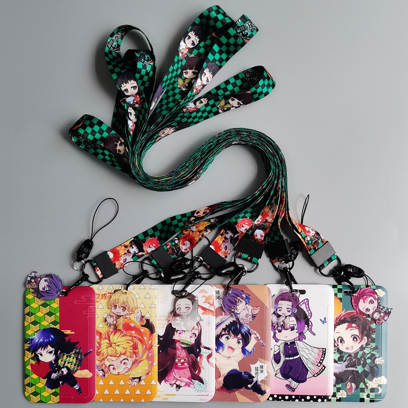 Desenho Animado Porta-Cartões Anime Bus Card Lanyard Telefone Celular Com Permissão De Trabalho De Cartão Gratuito em Oferta na Shopee