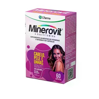 Suplemento Minerovit Cabelo, Pele E Unhas 60 Cápsulas