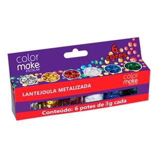 Lantejoula metálica com 6 cores 7001 Colormake