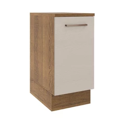 Balcão Armário de Cozinha 35 cm 1 Porta Rustic/Crema Agata Madesa