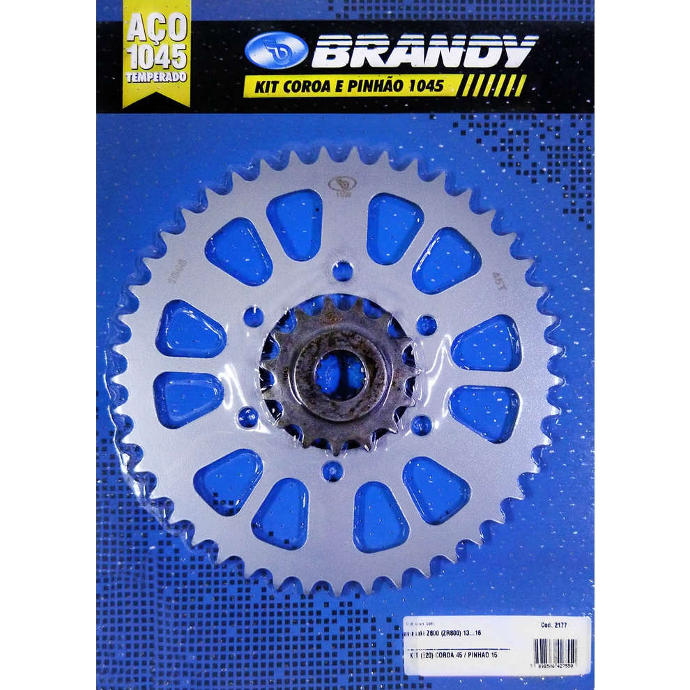 Kit Relação para Moto Kawasaki Z800 (ZR800) 2013 até 2016 Sem Corrente - Brandy