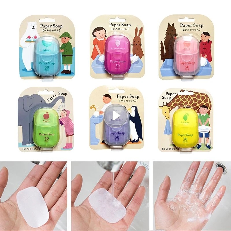Espuma Para Lavar As Mãos , Banho , Sabonete Perfumado , Folhas De Fatias Perfumadas , Papel De Sabão , Mini Descartávei