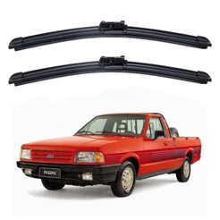 Par Palhetas Limpador Para-brisa Silicone p/ Ford Pampa 1982 até 1997 Kit
