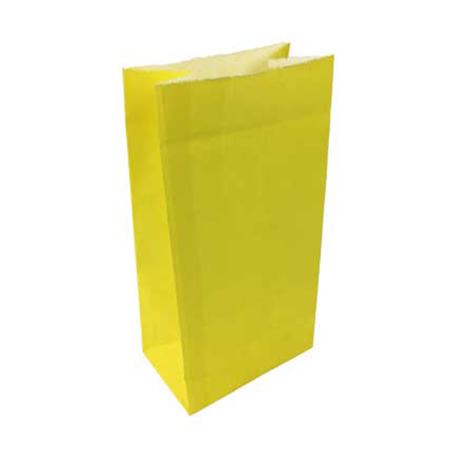 Saquinho de Papel Kraft Amarelo - 9x18x6cm - 24 unidades - Rizzo