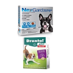 01 Nexgard Antipulgas 4a10kg Com 3 e 01 Drontal 10kg Com 4
