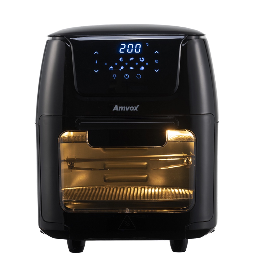 Air Fryer Oven Sem Óleo Amvox 12 Litros 110v 220v 8 Funções Pré-Programadas Amvox