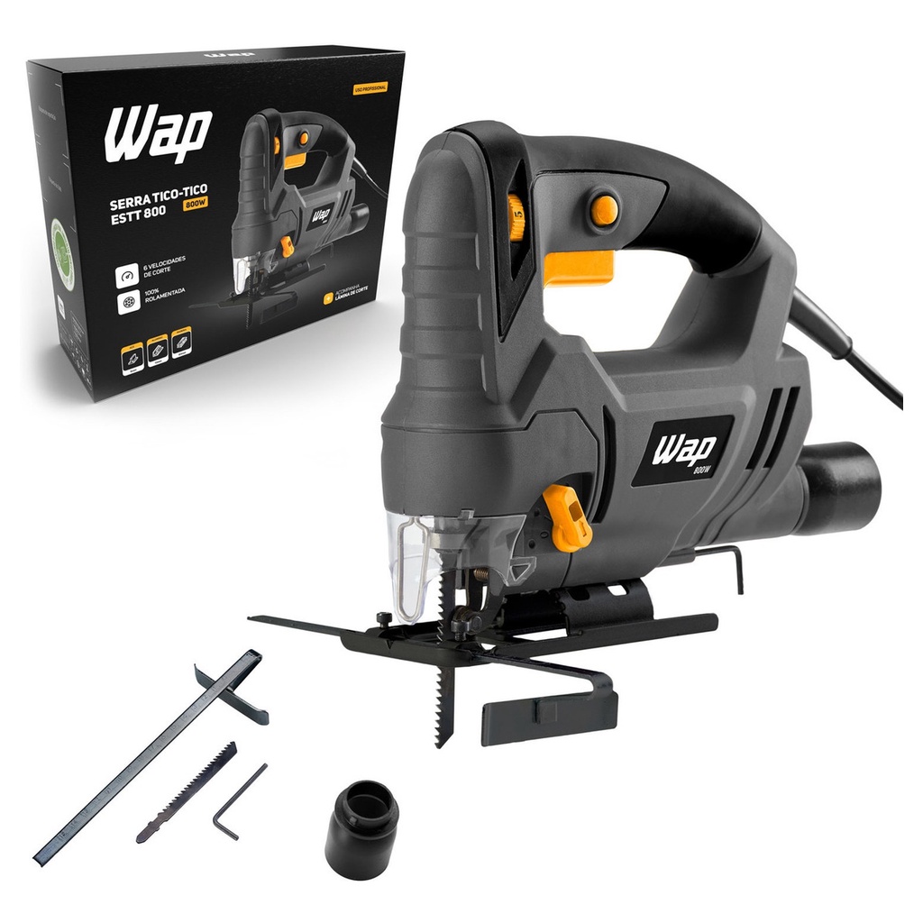 Serra Tico Tico Profissional 800w 6 Nível Encaixe T Madeira ESTT800 Wap em Oferta na Shopee