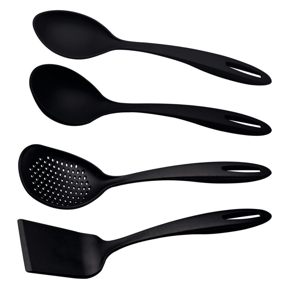 Jogo Cozinha Utensílios 4 Peças Nylon colher Concha Espumadeira Espátula Tramontina